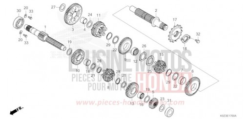 BOITE DE VITESSES GB350SS de 2025